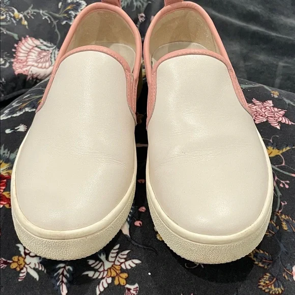 Coach Women's Slip-On Sneakers in Cream and Pink - Picture 3 of 6